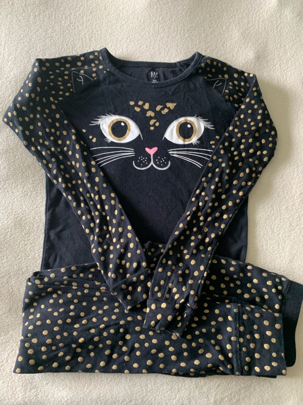 GAP Kids Black Sleep Tee with White Logo